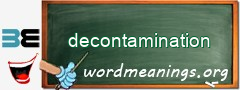 WordMeaning blackboard for decontamination